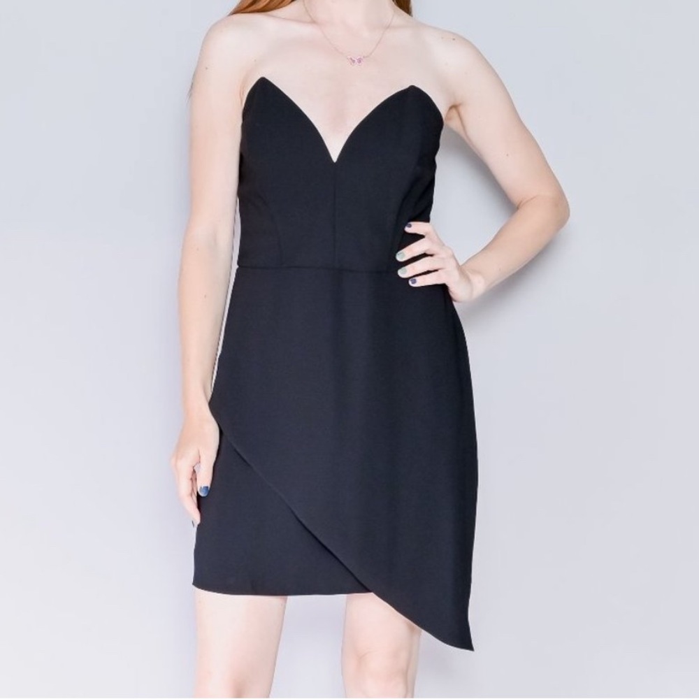 AMANDA UPRICHARD NWOT Black Strapless Corset Mini Dress Medium